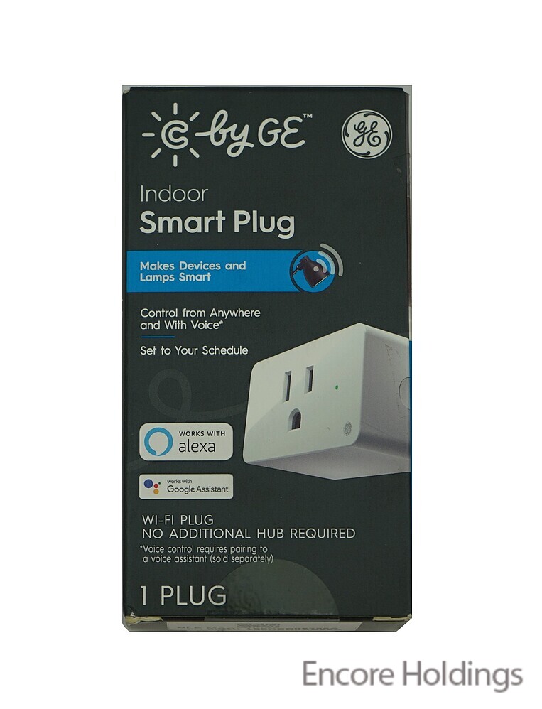 GE Cync Indoor Smart Plug - Weiß - Sprachsteuerung - WLAN CPLGSTDBLW1/ST1P - Bild 1 von 1